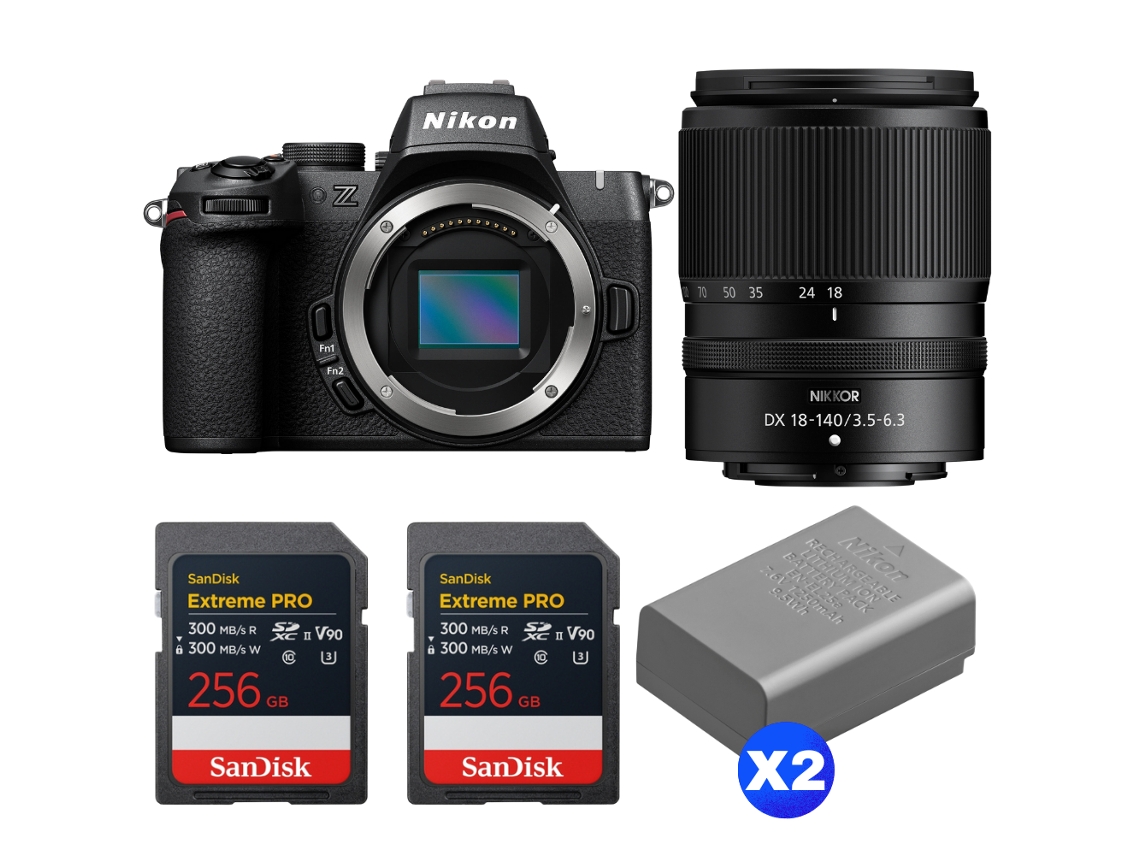 Nikon Z50 Ii + 18-140mm F/3.5-6.3 Vr + 2 Sandisk 256gb Extreme Pro Uhs-ii Sdxc + 2 Nikon En-el25a + Ebook “20 Consejos Para Fotos Que Impactan”