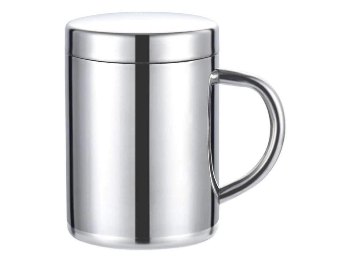 JILLIOPER Taza de café de doble pared, vaso de acero inoxidable irrompible con aislamiento al vacío que mantiene las bebidas calientes o frías sin quemarse las 