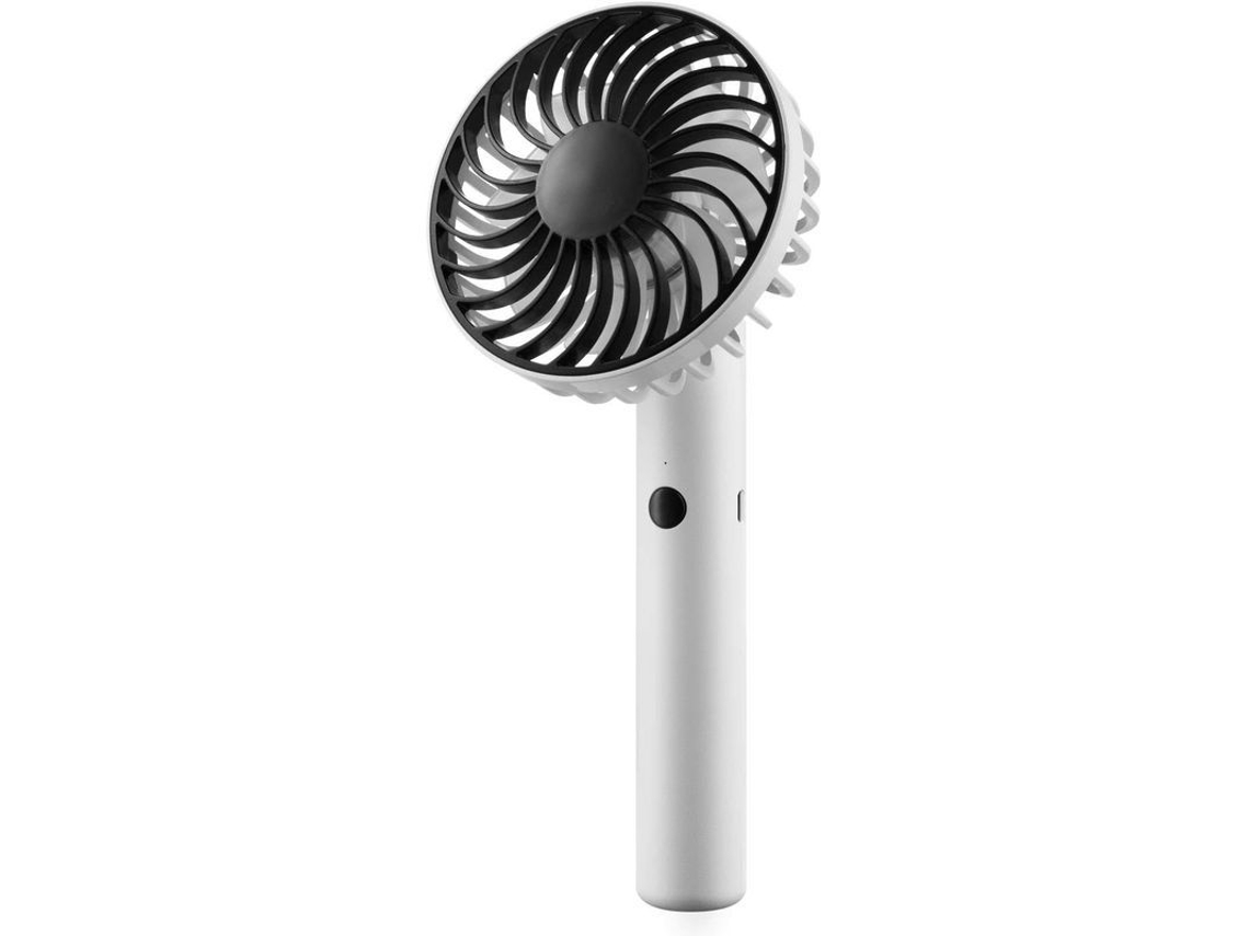 Ventilador Eléctrico Portátil Silencioso De Mano Con 7 Aspas, 3 Velocidades, Carga Usb, Blanco.