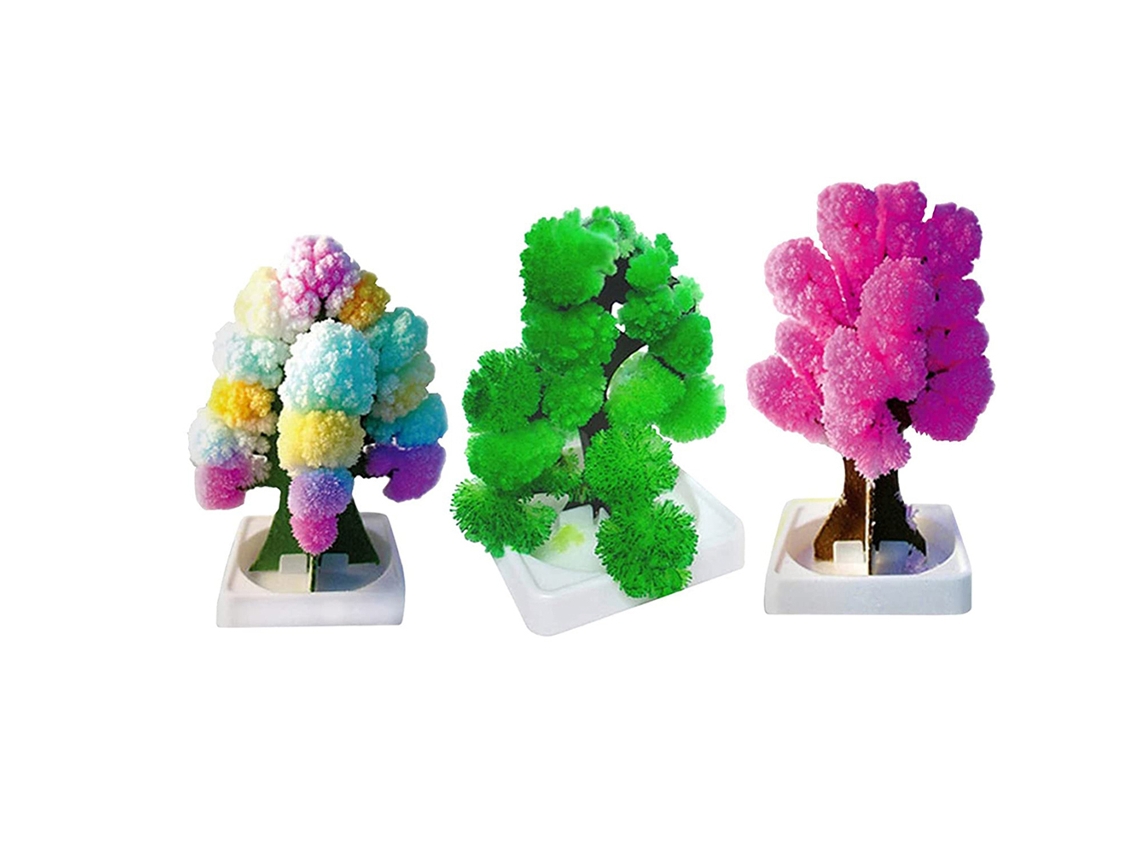 Árbol de Navidad de papel crece mágicamente, abre un copo de nieve