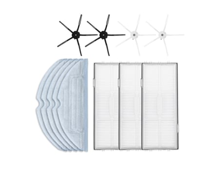Paquete de 12 paños de fregado con filtro Hepa, Cepillo Lateral para Xiaomi Roborock S7 T7S T7Plus T7Splus, pieza de repuesto de Robot aspirador