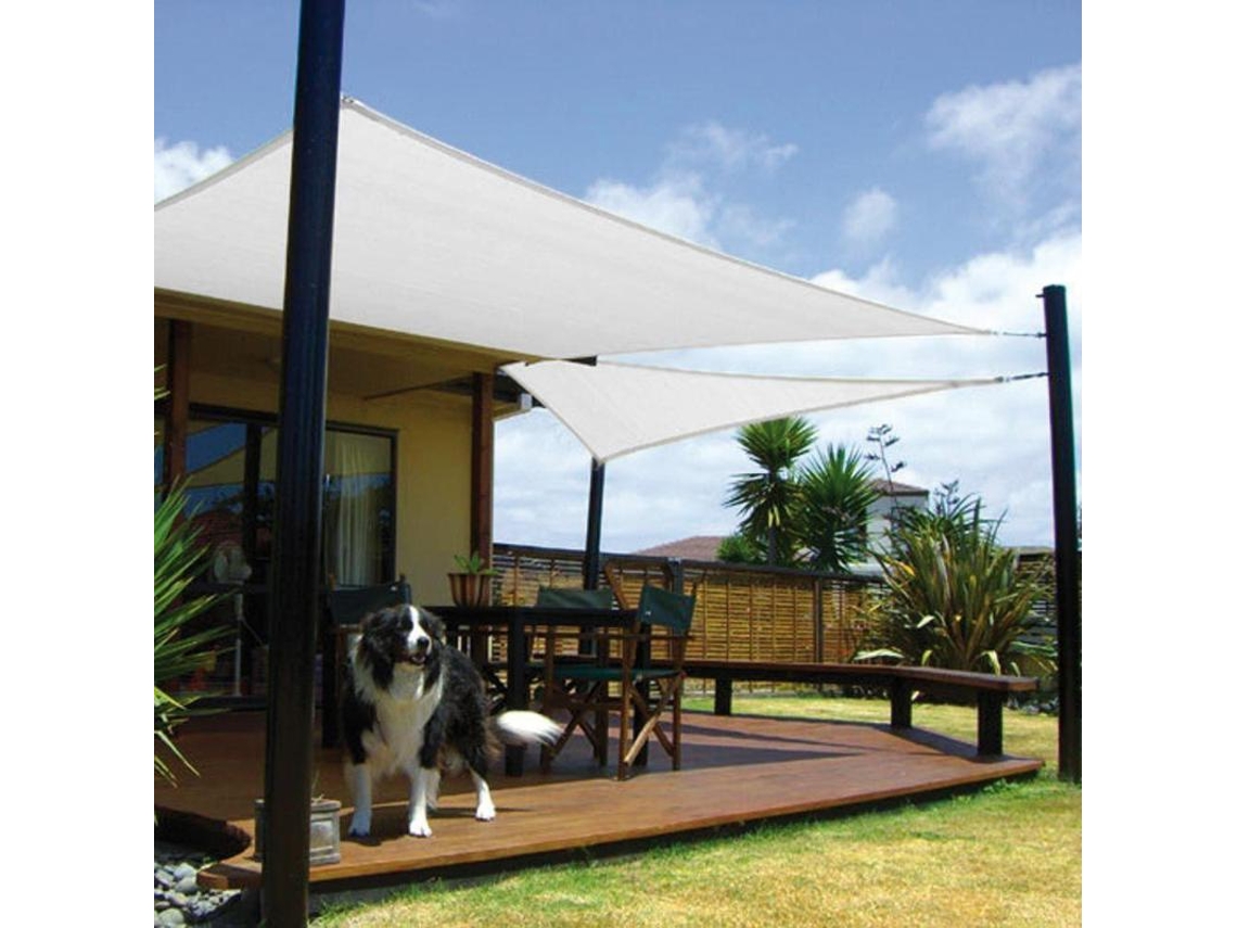 Toldo vela sombra jardin cuadrada 3,6x3,6 metros blanca
