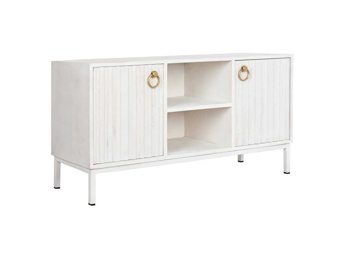 Mueble para TV de metal blanco Mango, 120x40x60cm ALEXANDRA HOUSE LIVING