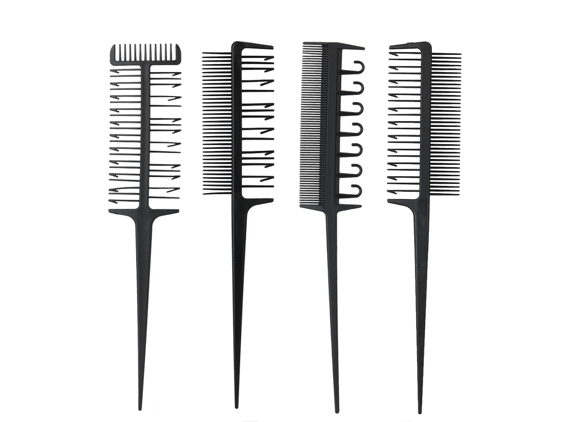 Set De Peines Profesionales Para Peluquería Tinte Coloración Mechones Herramienta De Salón Barbería
