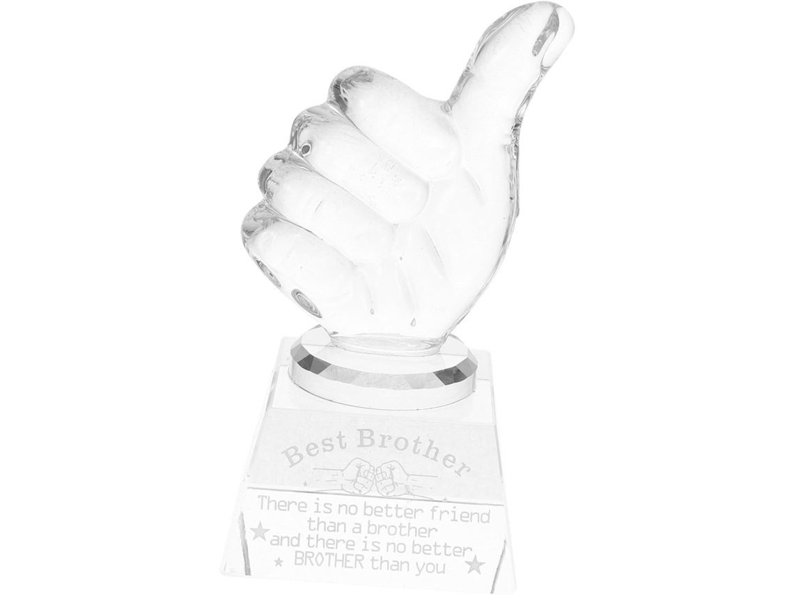 Trophée Cristal Pouce Levé Recompense Motivée Pour Competitions Fêtes Et Événements Crèatif Frères