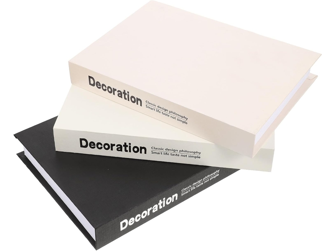Juego De 3 Libros Decorativos De Cartón Para La Decoración De La Oficina Y El Dormitorio, Estilo Moderno.