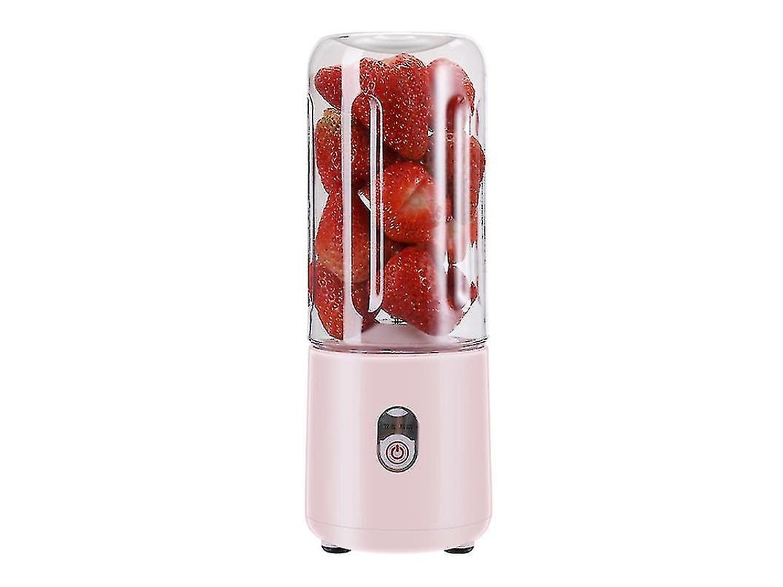 Licuadora Portátil Mini Licuadora Para Jugo, Licuadora Personal De 500 Ml Recargable Rosa Gertiz