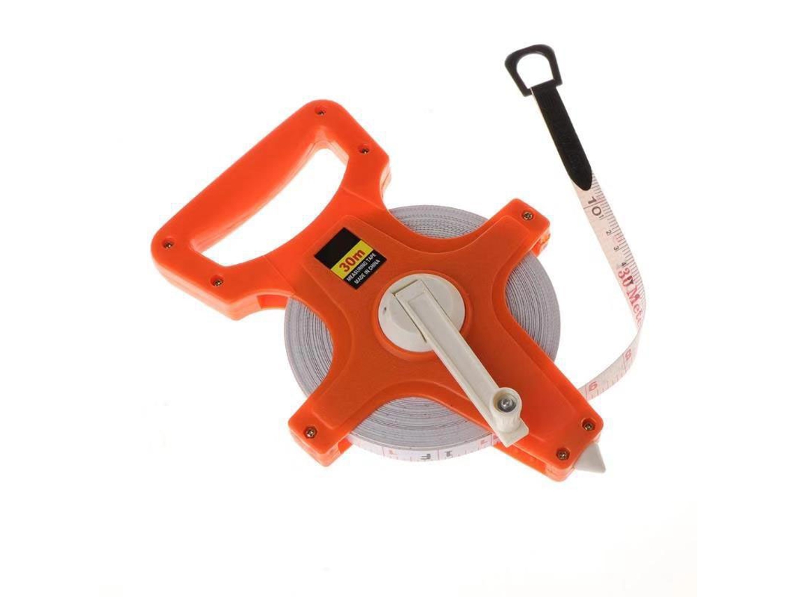Medidor De Cinta Manual Con Pasador Portátil Para Fibra Óptica De 12,5 Mm Y 30 Metros, Carrete De Plástico.