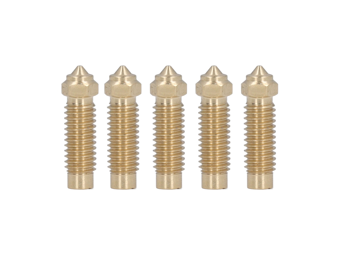 5 Boquillas De Extrusor Hotend De 0,4 Mm M6 De Latón Para Impresora 3d Neptune 4plus 4max