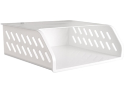 Pieza De Estante De Almacenamiento Multifuncional De Plástico Blanco Montado En La Pared Para Cocina Y