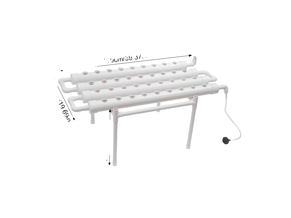 Kit de cultivo hidropónico, 36 espacios para plantas, fácil instalación, blanco