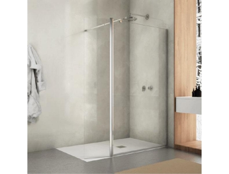 Panel Fijo de Ducha + Puerta Abatible Smith 151 Cm Cristal Transparente STANO