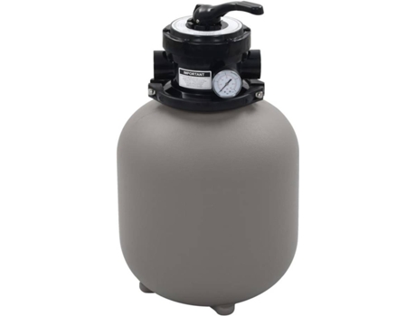 vidaXL Filtro de arena de piscina válvula de 4 posiciones gris 350 mm
