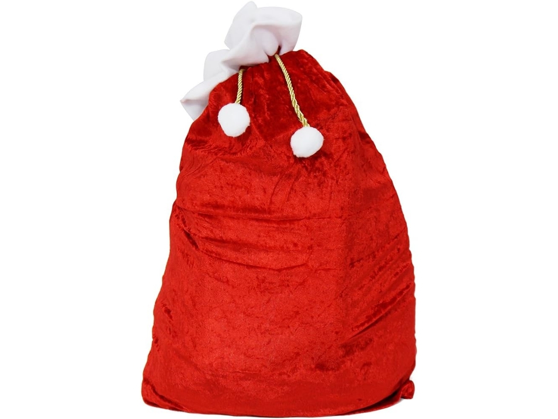 Bolsa De Regalo Navideña De Terciopelo Rojo, Decoración Navideña, Ergonómica, Para Uso Diario.