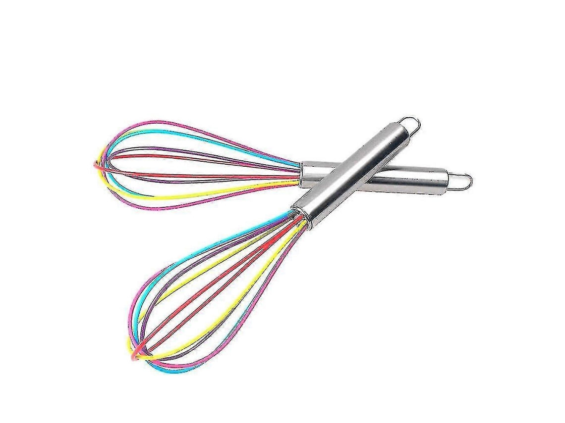 Batidor De Huevos Plegable De Silicona Y Acero Inoxidable Para Mezclar, Batir Y Batir Crema Herramientas De Cocina