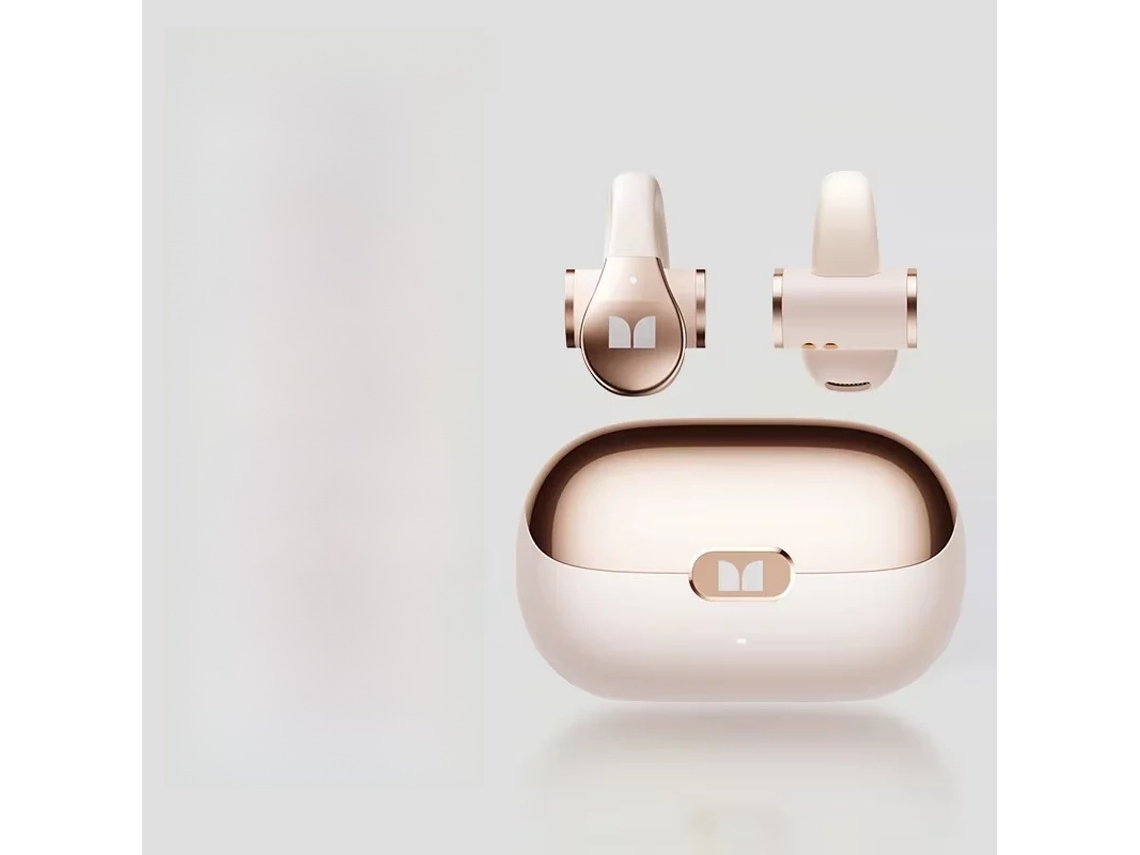 Fones de Ouvido Bluetooth MDUG V5.4 com Controles Sensíveis ao Toque e Alta Capacidade de Bateria (bege)