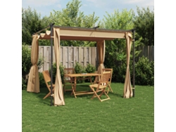 Gazebo con cortinas 3x3 m acero gris parduzco Wsd162786 Lovely Home