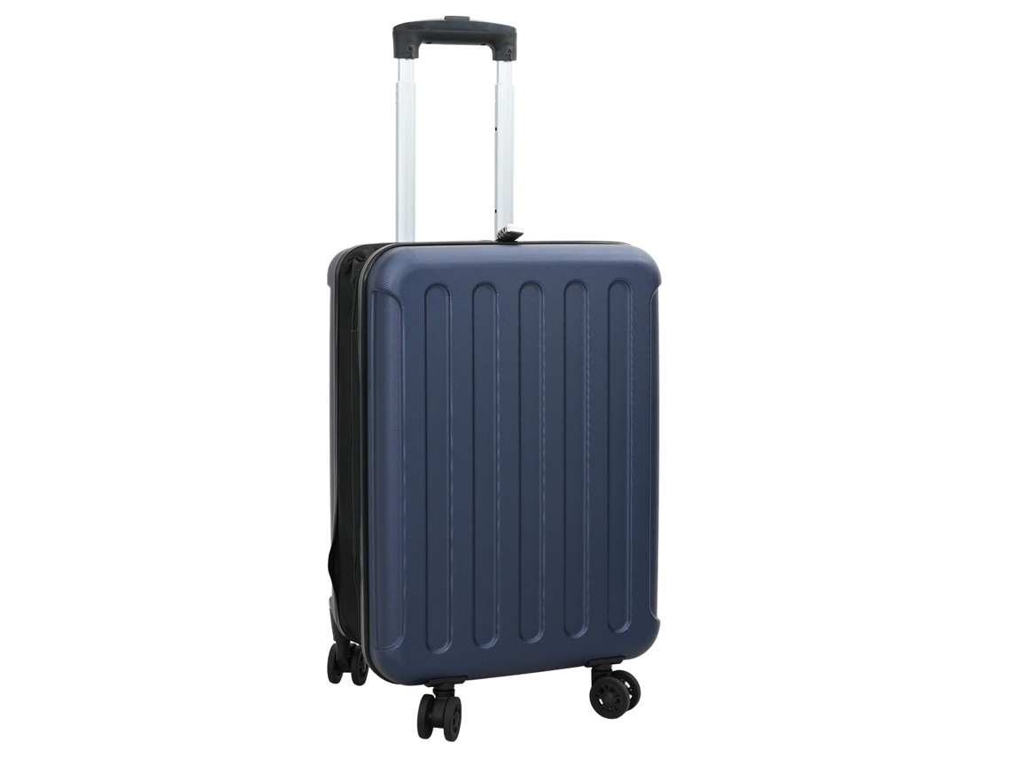 Maleta plegable Vidaxl azul oscuro con ruedas de plástico azul (34 x 23 x 55,5 cm)