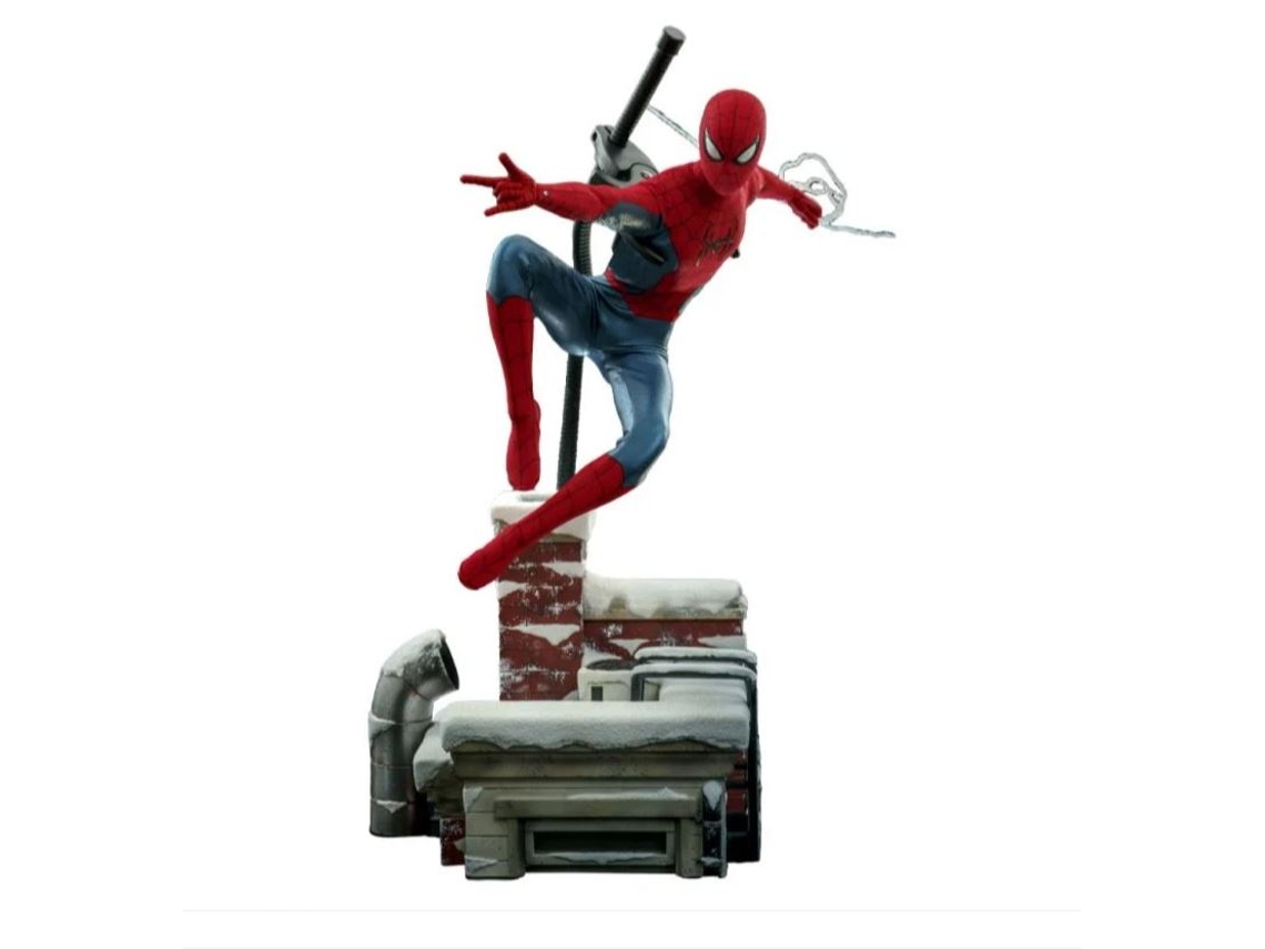Figura Hot Toys MMS680 - Marvel Comics - Spider Man No Way Home - Spider Man New Red And Blue Suit Deluxe Version