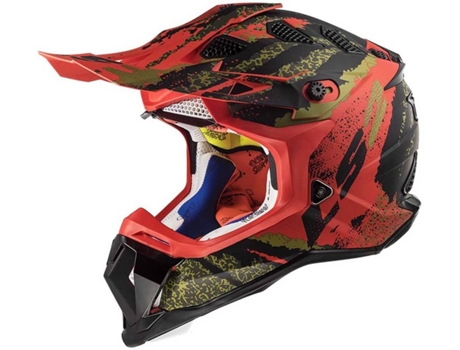 Casco Off-road Motocross LS2 Mx470 Subverter Claw Matt Black Red (Talla: XS)