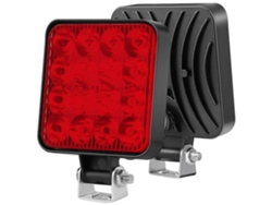 Luz De Trabajo 48w 16led 12v 24v Para Camión Tractor Off Road, Foco Antiniebla Impermeable Ip65, Luz De Día Cuadrada China Rojo