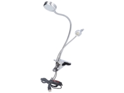 Lámpara De Mesa Led Con Clip, Doble Cabezal, 10 Ajustes De Altura, Brazo Flexible, Ideal Para Leer.