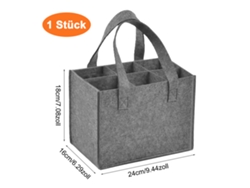 GIGIKILL Bolsa Cinza Com 6 Compartimentos Para Garrafas Reutilizável Com Divisórias Removíveis Ideal Para Viagens E Piqueniques