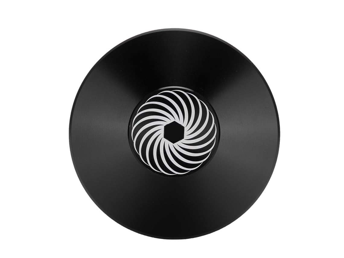 Clamp Estabilizador De Toca-discos Vinil De Alumínio Com Peso Preto Para Reduzir Vibração E Melhorar Som