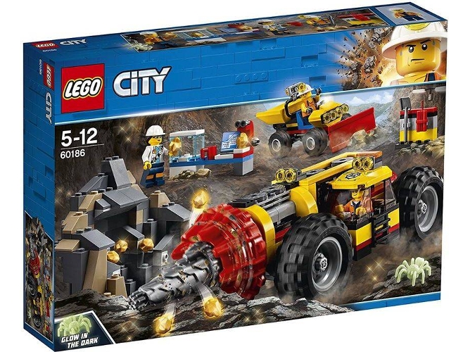 LEGO City: Perforadora pesada City Mining - 60186 (Edad Mínima: 5 - 294 Piezas)