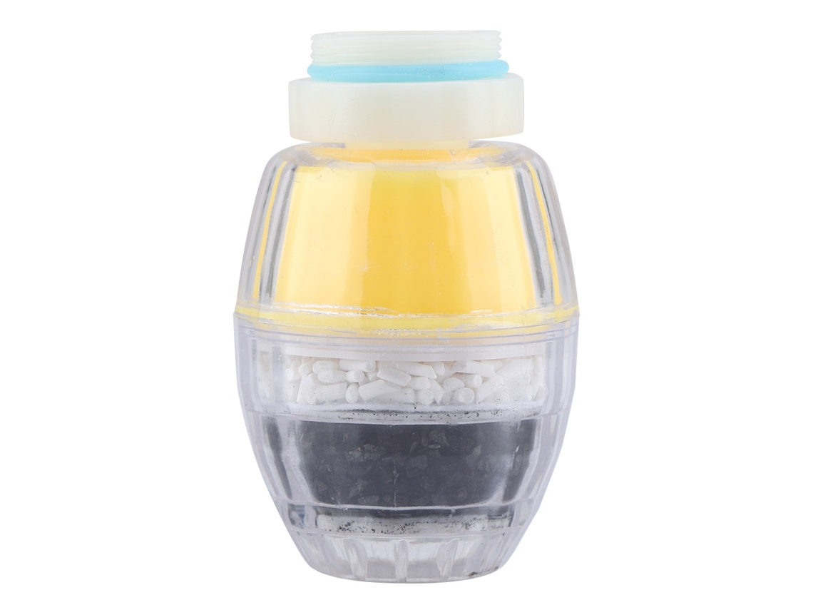 Filtro de agua de carbón activado para purificador de grifo, ahorrador de agua, para cocina y hogar, amarillo