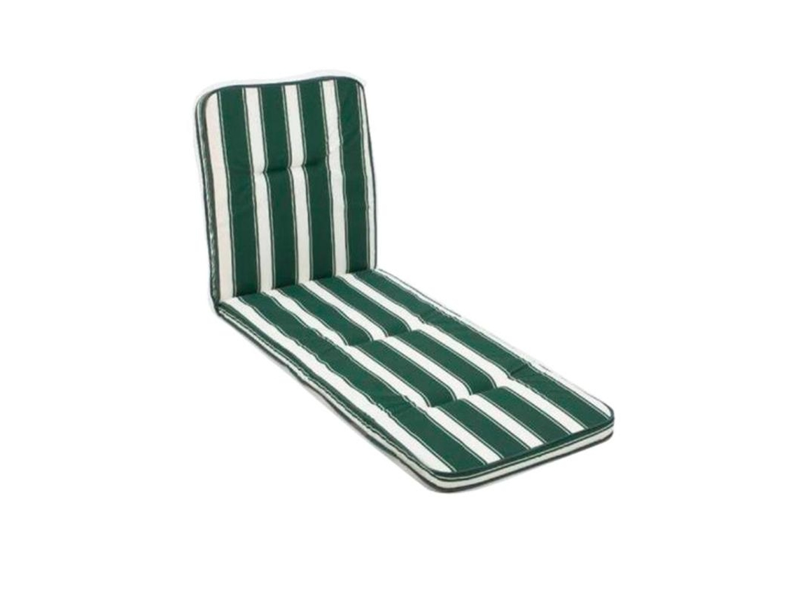 Cojin cama rayas verdes 180x54x3 cm