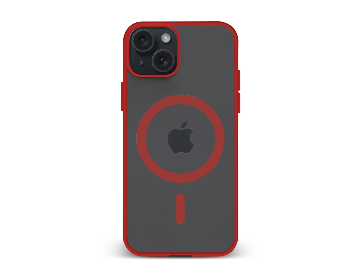 Carcasa Híbrida Antigolpes Magsafe Para Iphone 15. Bordes De Silicona Y Pvc Posterior.
