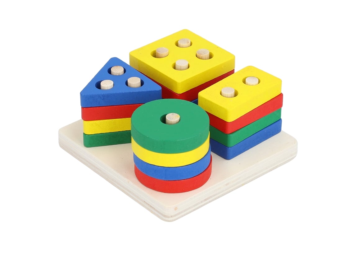 2026-bloques De Construcción De Madera Geométricos Para Niños, Apilables Y Diseño Exquisito Tipo 1