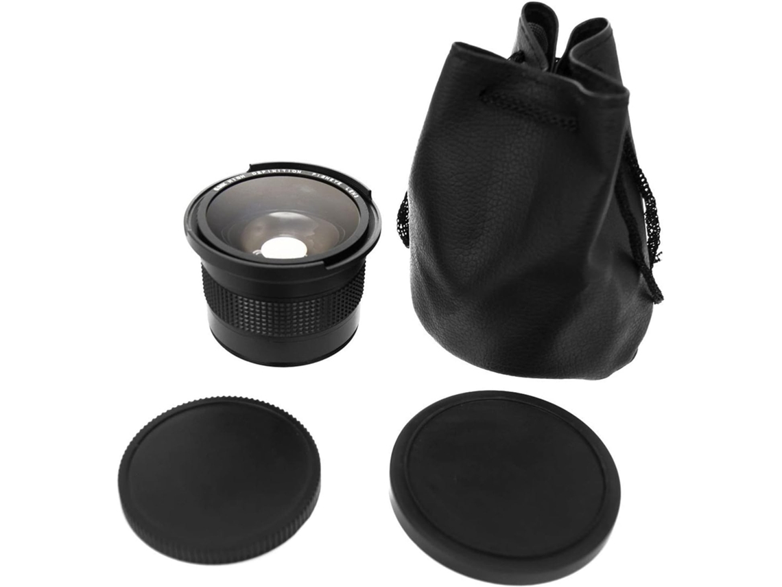 Lente Ojo De Pez Grande De 0,35 X 58 Mm Con Parte Macro De Cristal Impermeable Para Fotos De Primeros Planos Y Fotografía Dslr.
