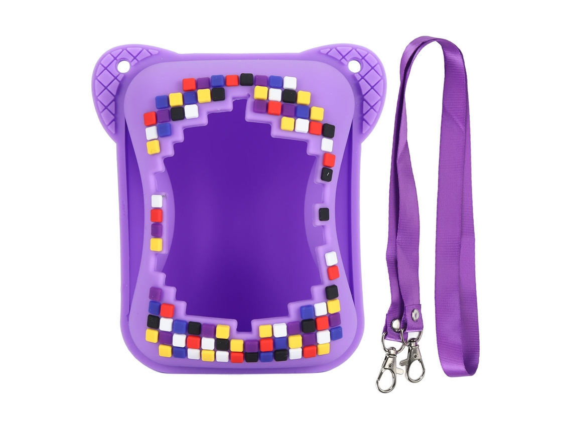 Cubierta De Silicona Con Cordón Para Bitzee Mascota Digital Juguete Interactivo Resistente A Arañazos Morado
