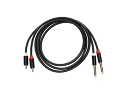 Cable De Interconexión Estéreo De 6,35 Mm (1/4 Pulg.) Y 1,5 M (4,9 Pies) Para Mezcladores Y Amplificadores.