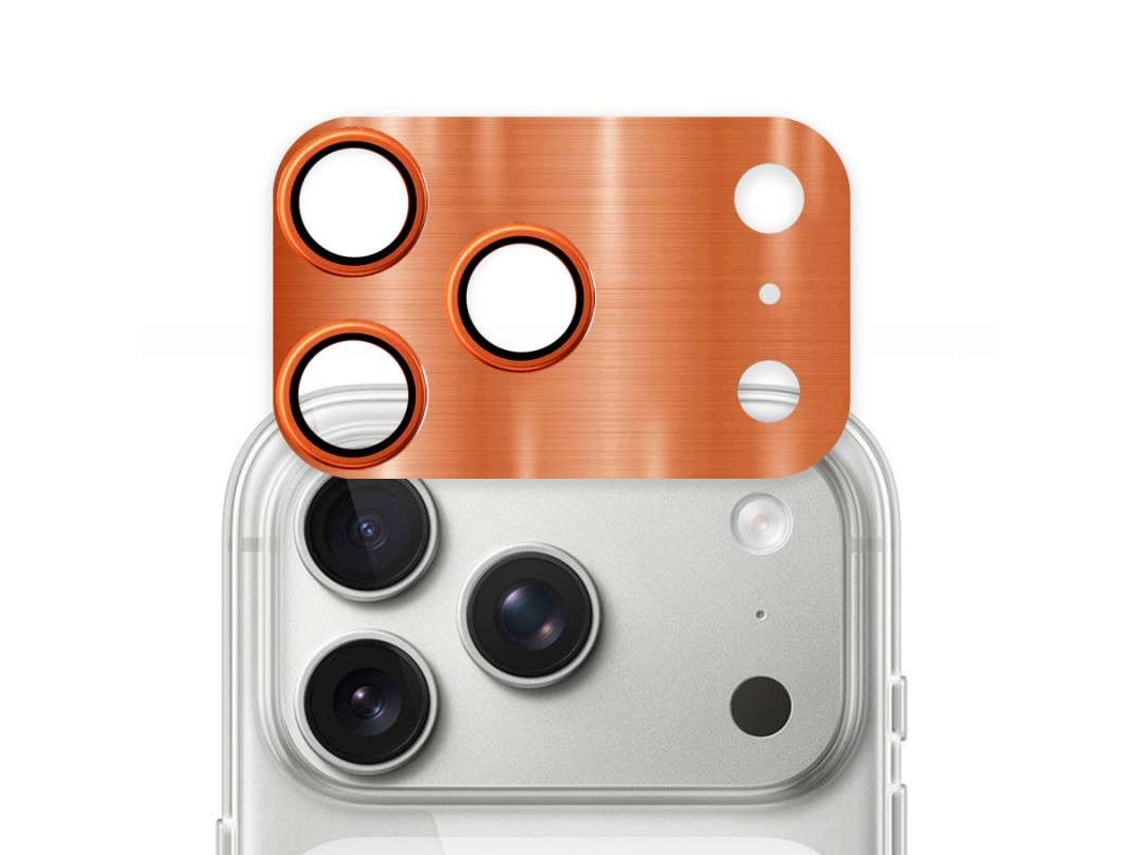 Protector Cámara Metalizado Naranja Para Iphone 17 Pro