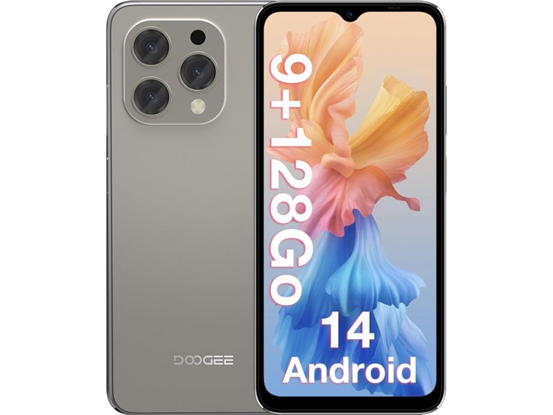 Smartphone DOOGEE N55 6 56 9Gb 128Gb 5150Mah 13Mp Cámara 4G Celular Android 14 Dual Sim Gps Gris