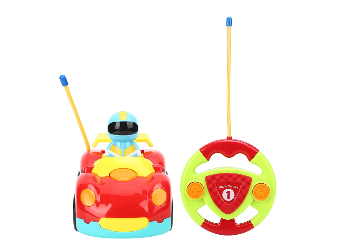Coche De Juguete Eléctrico De Control Remoto De 2 Canales Con Luces Y Sonido - Figura Roja
