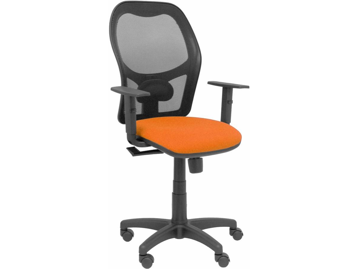 Silla Operativa PYC  Alocén Naranja (Brazos Ajustables - Malla)