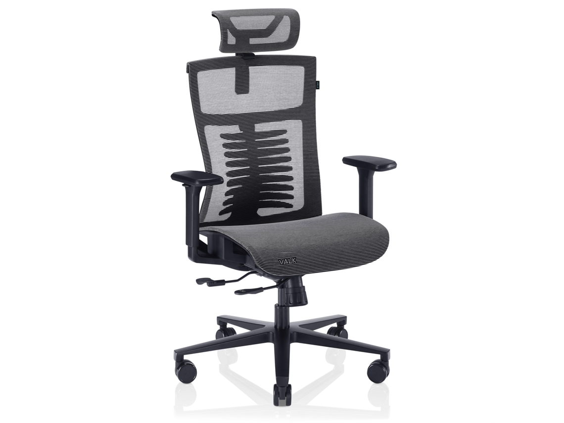 Silla Gaming VALK NOMA OFFICE (Malla Transpirable - Reposabrazos 3D – Gris/Negro)