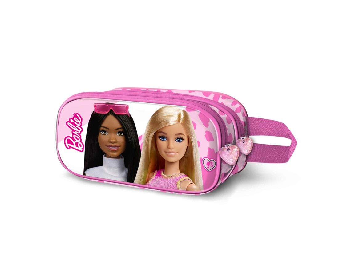 Barbie Fashionista Estuche Portatodo 3D Doble, Rosa KARACTERMANIA