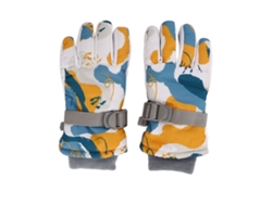 Guantes Para Niños Invierno Impermeables Antiviento Gruesos Para Nieve Esquí Dedos Completos Blanco Amarillo Azul Talla L