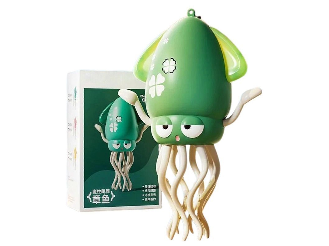 Pulpo Eléctrico Bailarín Con Luces Led Y Música Para Niños - Verde
