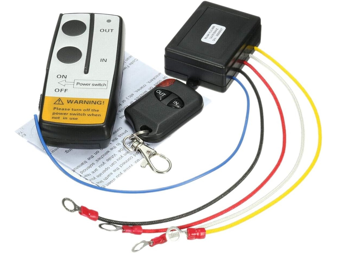 Kit De Cabrestante Con Control Remoto De 12 V Y 315 Mhz Con Alcance De 15 M (50 Pies) Para Vehículos Todo Terreno (ee. Uu.)