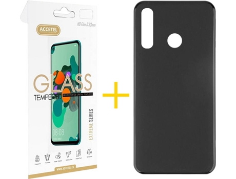 Kit Funda + Protector de Pantalla Huawei P Smart 2019 Plus ACCETEL Liso 1 Negro