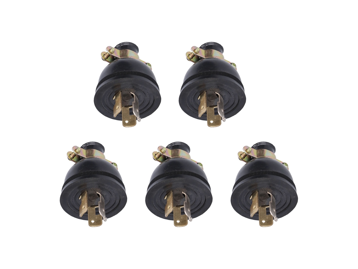 5 Enchufes De 3 Pines Antiaflojamiento Para Accesorios De Generadores De Gasolina De 168f Y 170f
