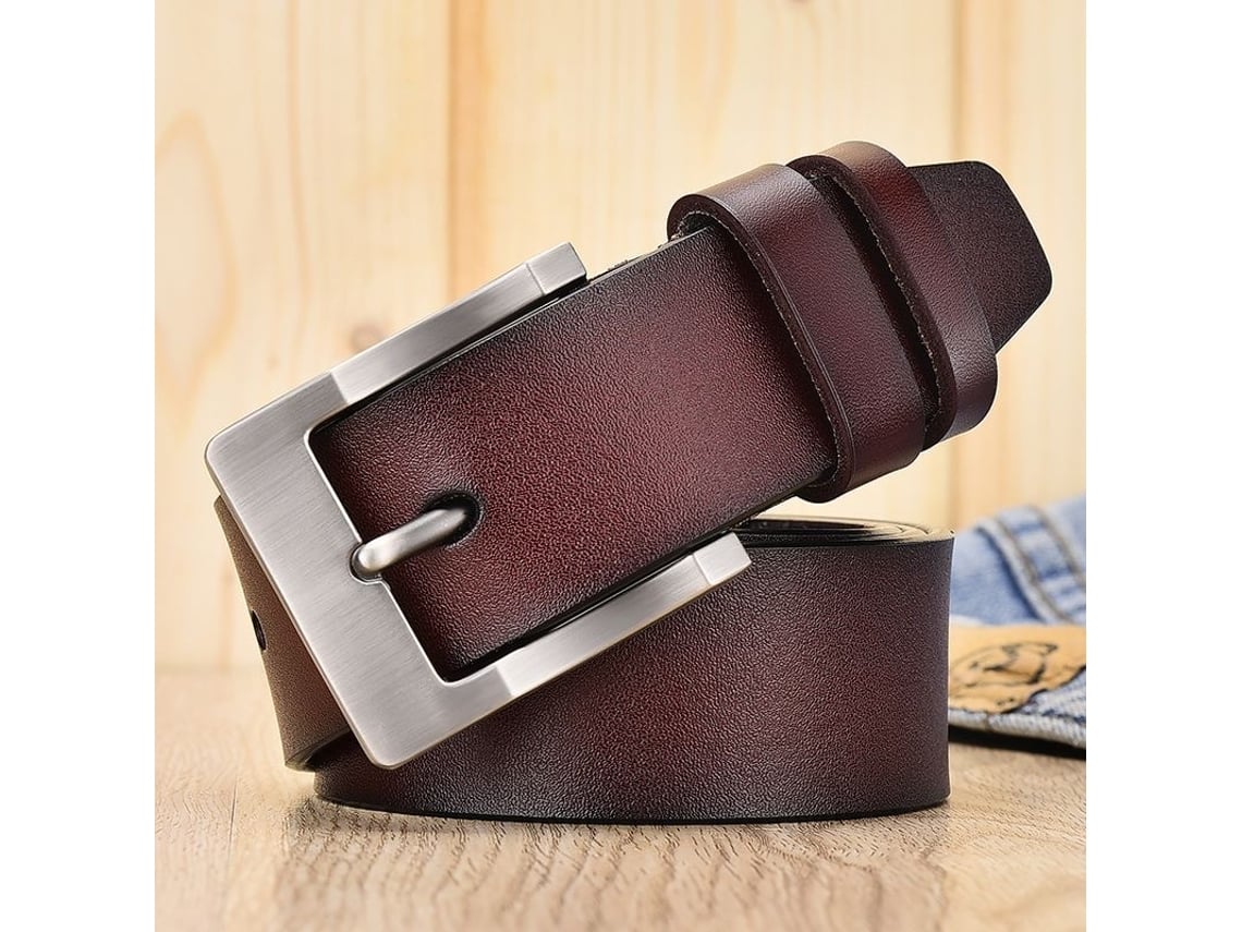 Cinturón de TPU para hombre con hebilla de aguja Yuysan, ancho 3,8 cm, largo 110 cm, color café B10