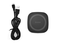 Cargador Inalámbrico Portátil Redondo Con Pad De Carga Rápida Para Samsung Iphone