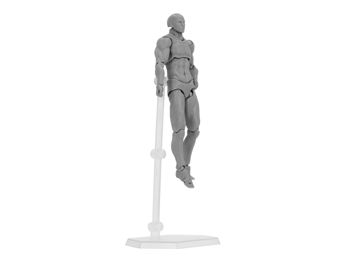 Modelo de Boneca Articulada Pvc para Desenho com Acessórios e Suporte Base